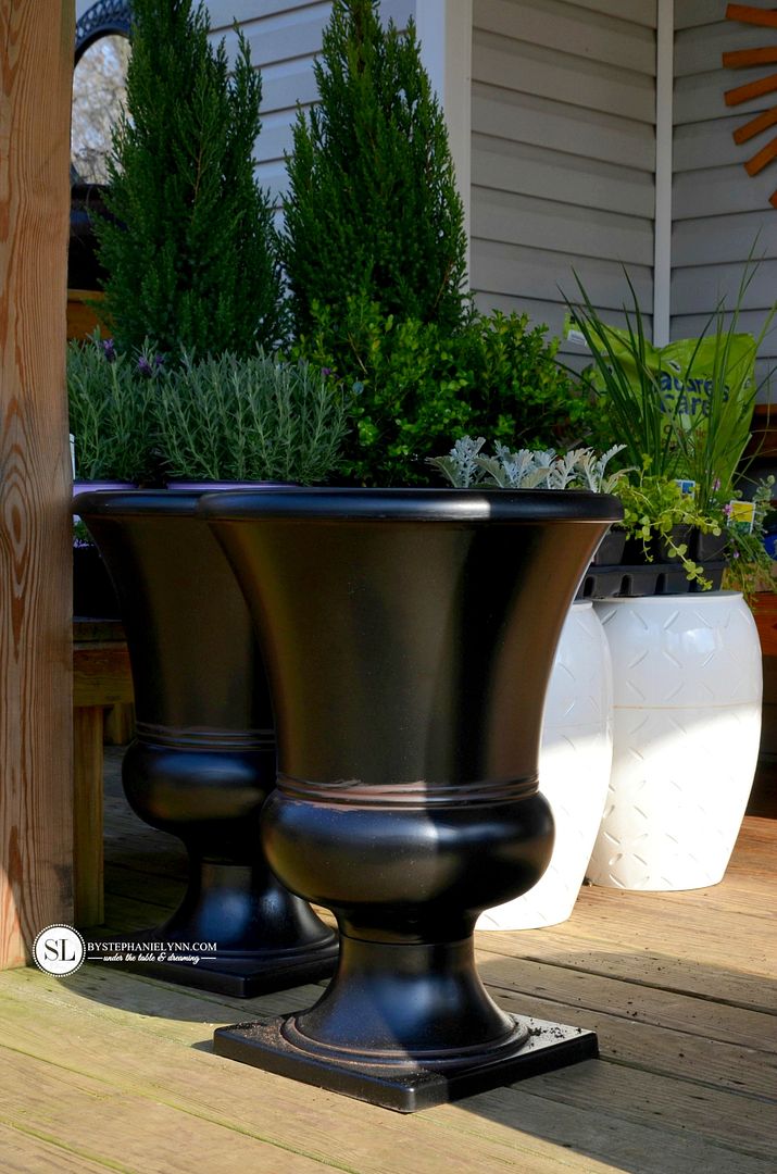 Container Plantings front porch urns bystephanielynn